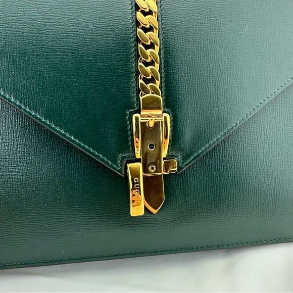 Gucci Medium Sylvie 1969 Shoulder Bag in Green new with dustbag - Picture 6 of 15